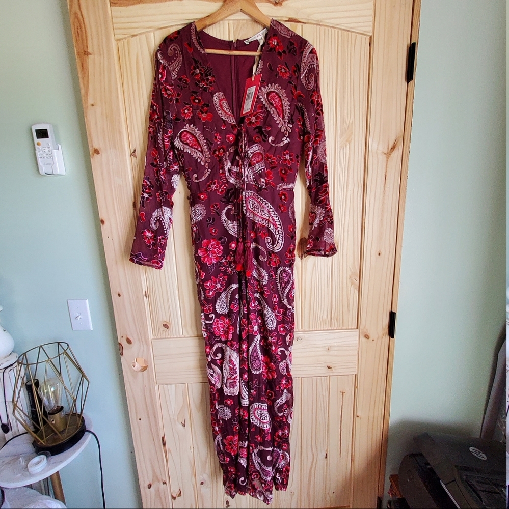 Chelsea & Violet Paisley Autumn Jumpsuit Size Small NWT